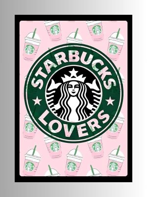 strabucks logo metal poster