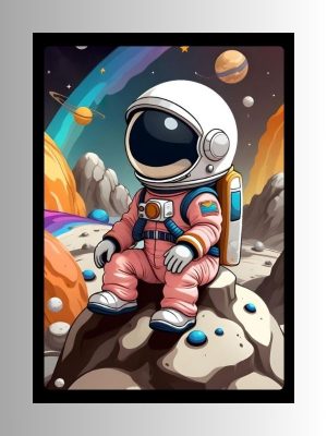 Space Kid Metal Poster
