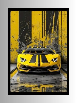 yellow Lamborghini