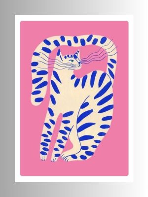 cat-minimal-Metal-Poster